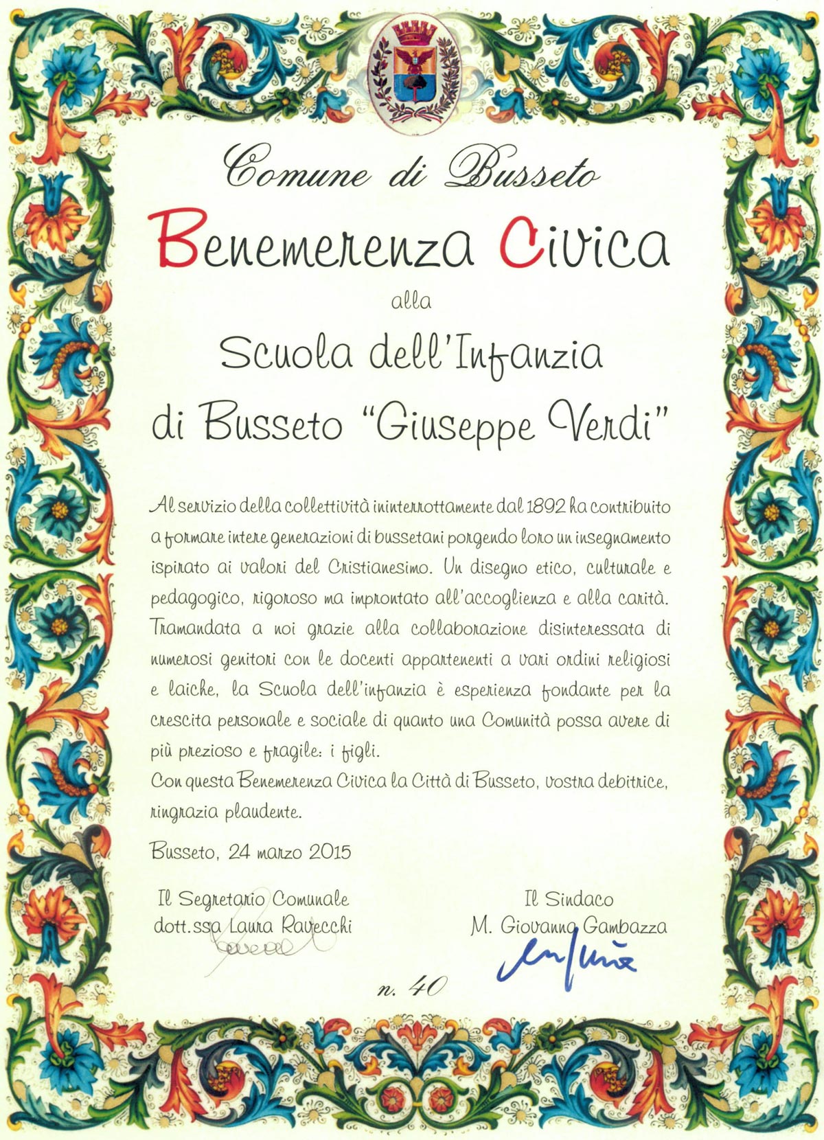 Benemerenza Civica Città di Busseto